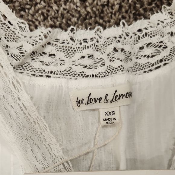 🔥 NWT 🔥 For Love And Lemons White Lace Detail Dress - Picture 3 of 10